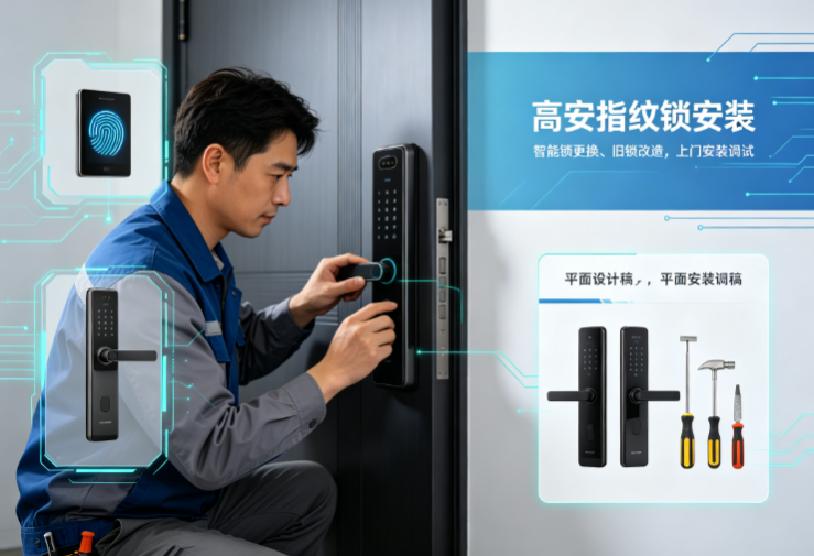 高安指纹锁安装